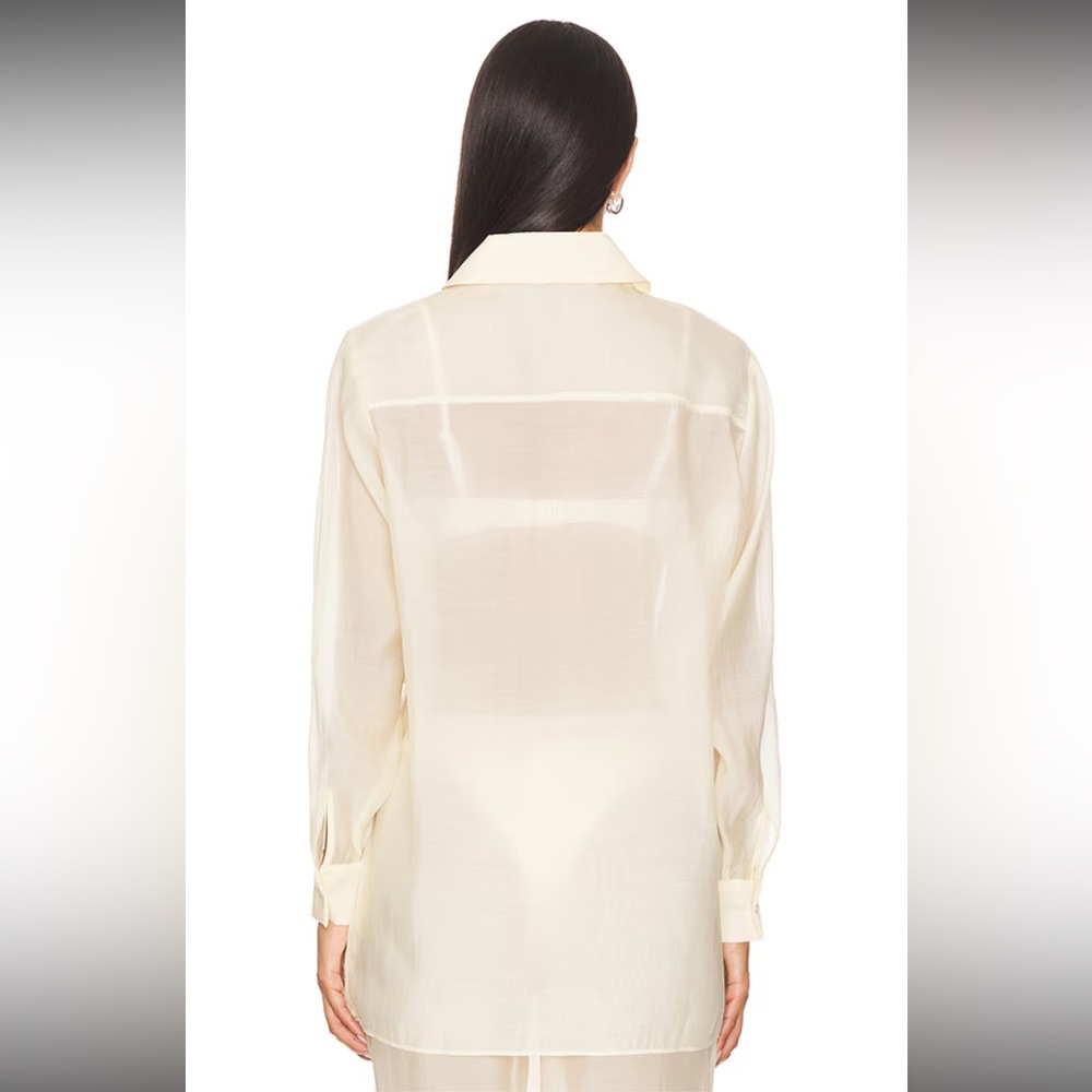 Price firm NWT EAVES Top in Butter Yellow w/ Scarf 🧣 - Picture 4 of 8